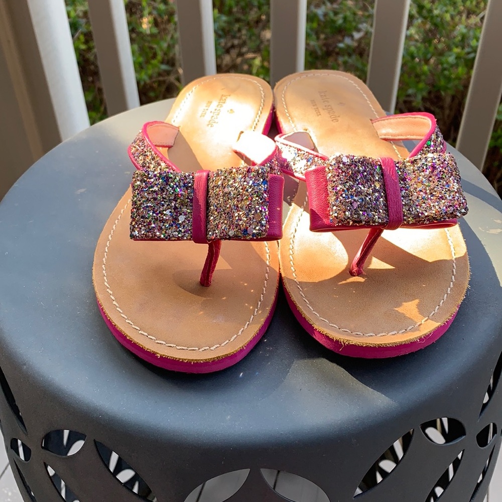 Kate spade Icarda glitter bow flip flop